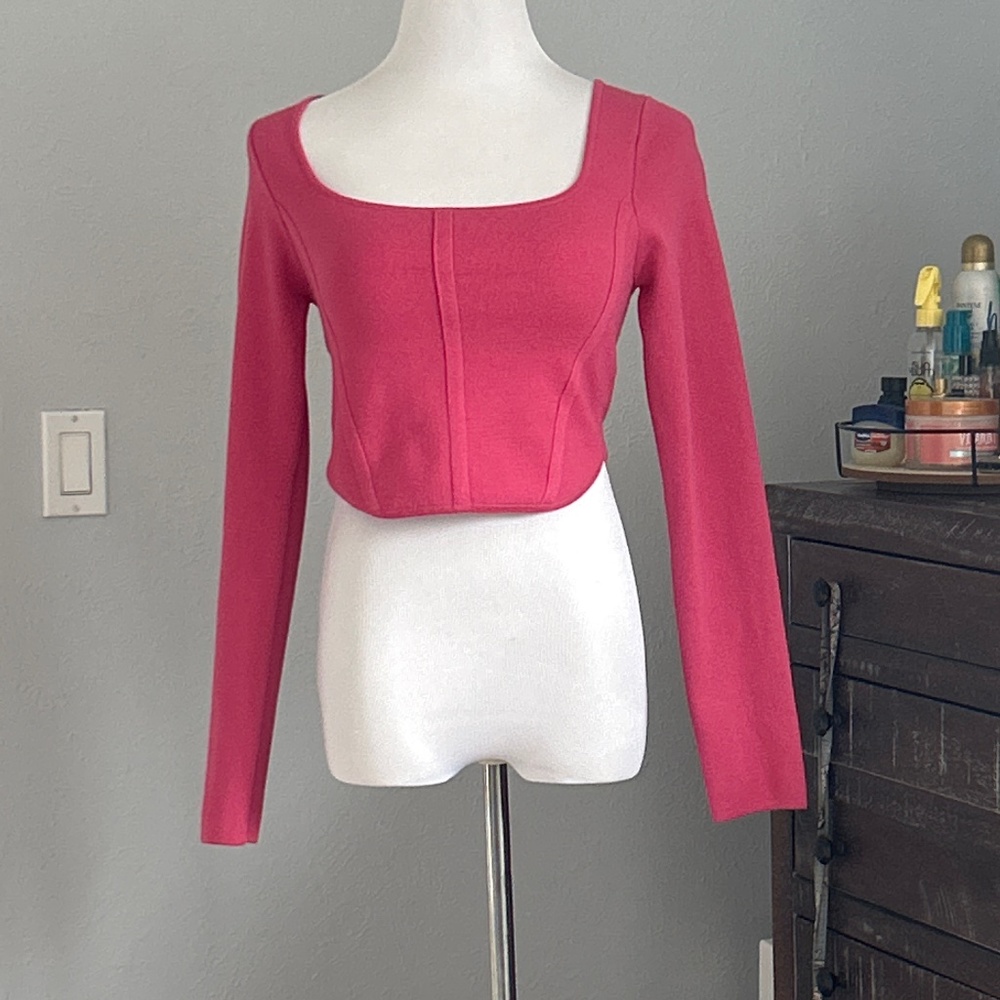 Altar'd State Cropped pink shirt